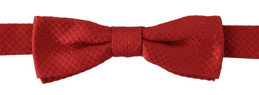 Red 100% Silk Adjustable Neck Papillon Tie