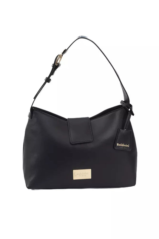 Black Polyuretane Handbag