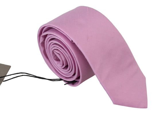 Pink Classic Men Necktie Accessory Silk Tie